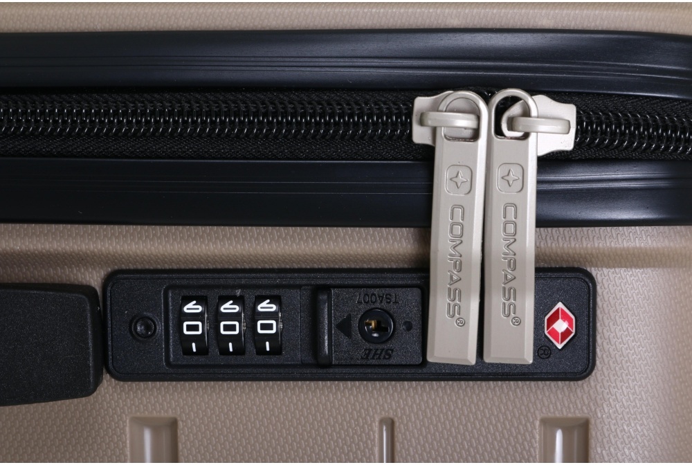 Чемодан Compass №XY007 S 36 л капучино 49x35x21 см