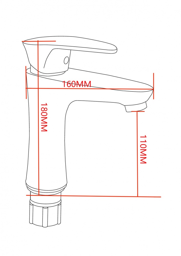 Змішувач для умивальника Silver VEGA BIG PL SLHO0747BL