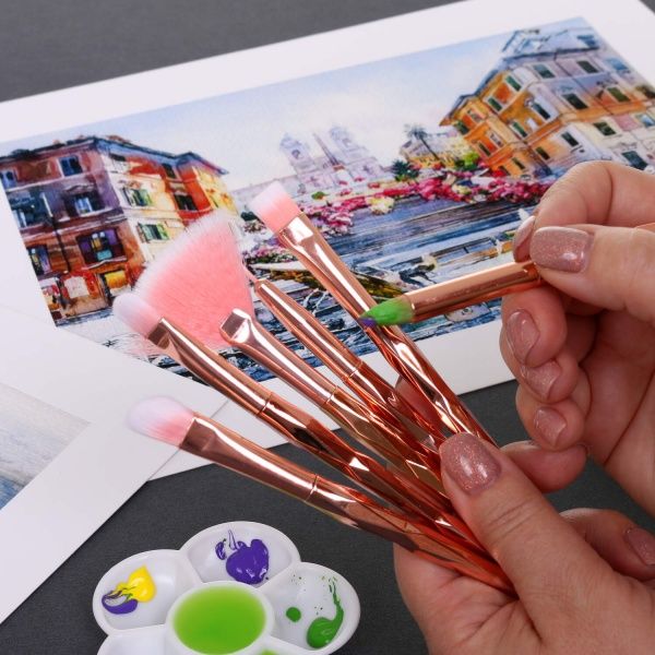 Набір пензлів Рожеве золото 6 шт. 