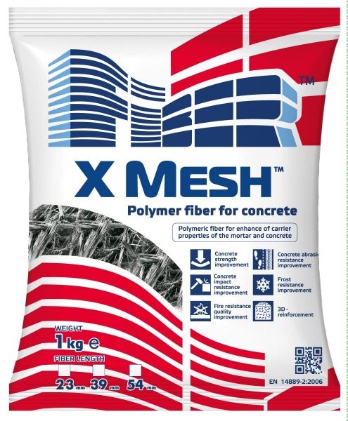 Фибра полипропиленовая Fiber X Mesh 39 мм 1 кг