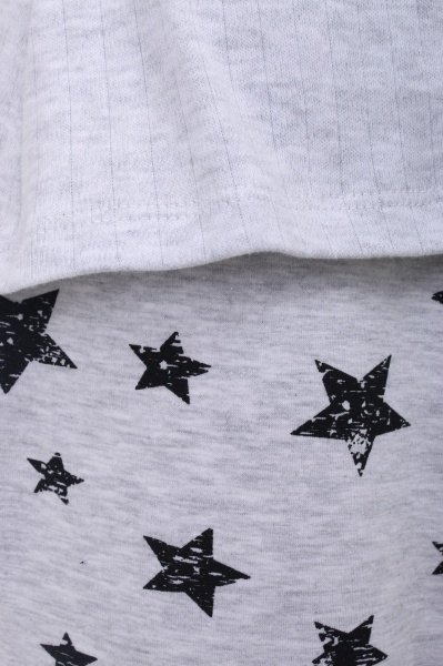 Костюм домашній жіночий Flis clothes Нічна зірочка р. XL чорний із сірим 