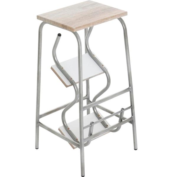 Табурет-лестница секвойя / серый 