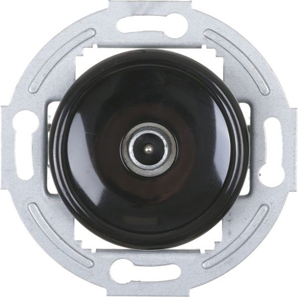 Механизм розетки TV проходная UP! (Underprice) Retro черный HSN-SCP.H1G1TV-BK