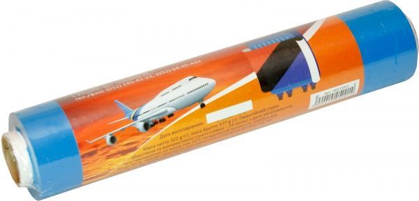 Стретч-пленка багажная синяя 20 мкм 25 см 0.377 кг