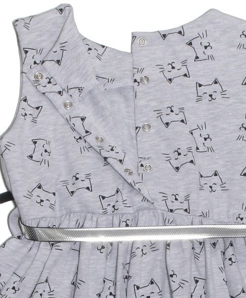 Сарафан для девочек Фламинго Котики р.116 серый с черным 896-428-4 