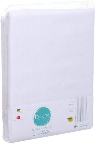 Тюль Lurex 300х290 см білий Decora textile