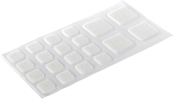 Самоклейка біла повстяна для кухні 20x20 мм 35x35 мм Comfort Textile Group 20 шт