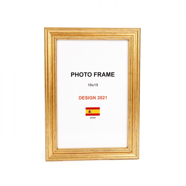 Рамка для фото 1 фото 10x15 см золото 