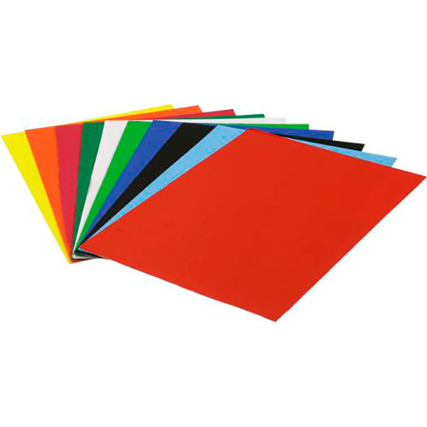 Папір кольоровий гофрований 10 аркушів 10 кольорів Тікі