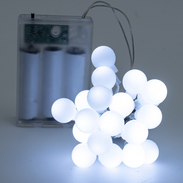 Декоративная гирлянда Altalusse (INL-2705B-20 Cold) встроенный светодиод (LED) 20 ламп 3 м 