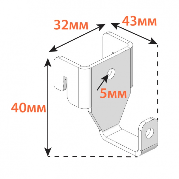 Крючок металлический Kolchuga белый