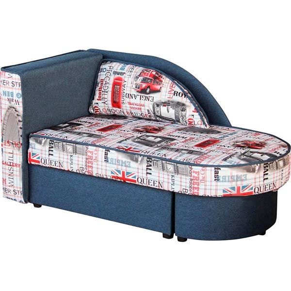 Тахта Берегиня Домовичок ліва 1410x770x740 мм синій