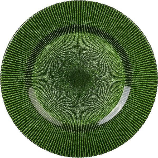 Блюдо Glimmer 33 см зелена сосна Decor Cam 
