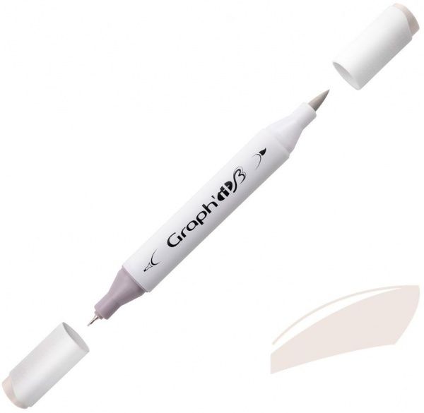 Маркер двосторонній Graph'it GI89401 тепло-сірий 1 