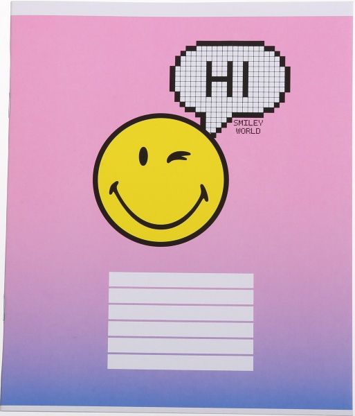 Тетрадь школьная 96 листов в клетку 3 Smiley