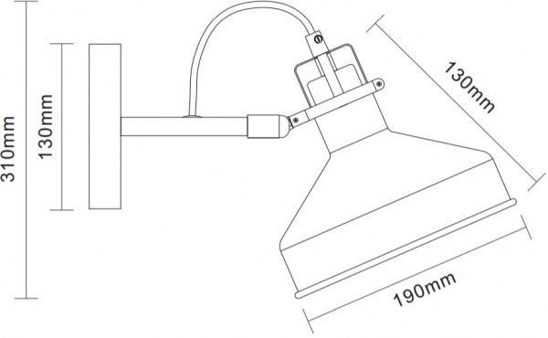 Бра Camelion WML-425 C71 1x40 Вт E27 белый/хром 