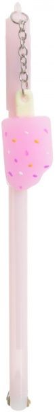 Ручка гелевая Мороженое розовое 