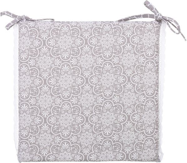 Подушка на стілець Агата Мереживо капучино 40х40 см La Nuit