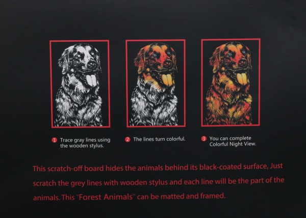 Скретч-картина Друг человека 40,5x28,5 см 