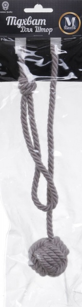 Підхват для штор натуральний 2020-11-K-43 сірий Majestic