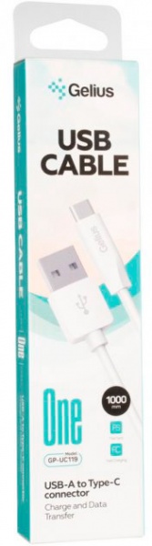 Кабель Gelius One GP-UC119 Type-C 1 м білий 