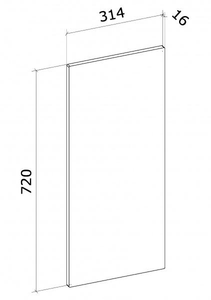 Боковина МС Мэри 72х31,4 см дуб платиновый/Грейд