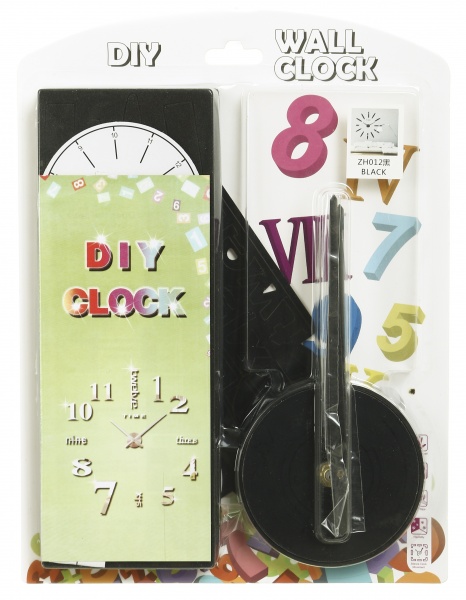 Часы настенные 3D DIY Time буквы черный 60х60 см