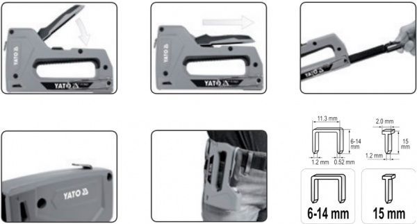 Степлер YATO YT-70021 6-14 мм., тип 53, регулювання, цвяхи
