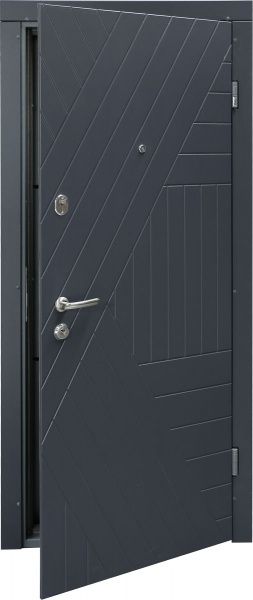 Двері вхідні Abwehr Nova АМ(2)-324 096П АЦС Kale2 антрацит 2050x960мм праві