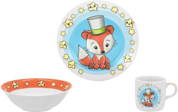 Набор детской посуды Fox из 3 предметов (C520) Limited Edition