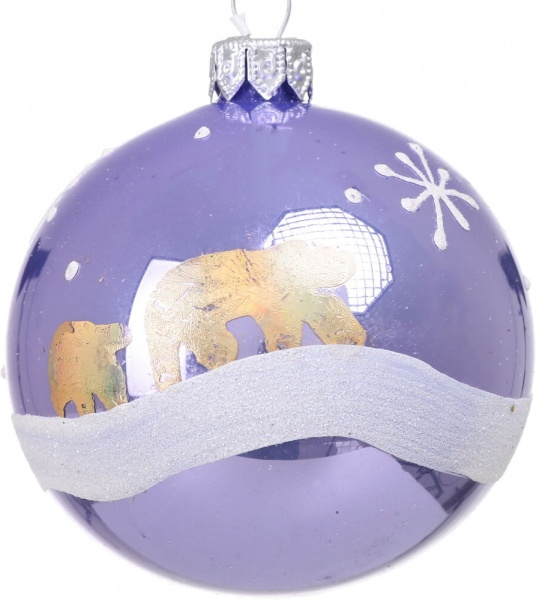 Шар новогодний мульти d 80 мм в ассортименте