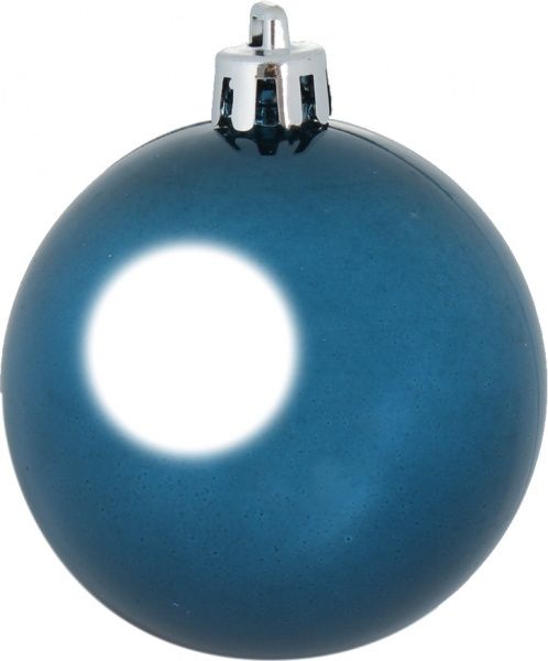 Набор елочных шаров пластиковых серебряно-синий d60 мм 50 шт./уп. 