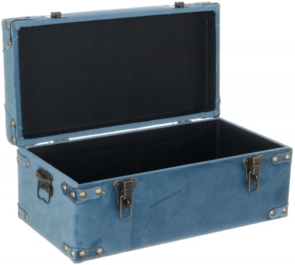 Сундук-пуф Велюр азур 50х25х23 см 