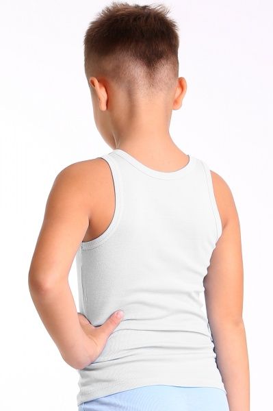 Майка детская для мальчика KOSTA Майка детская р.122 белый 