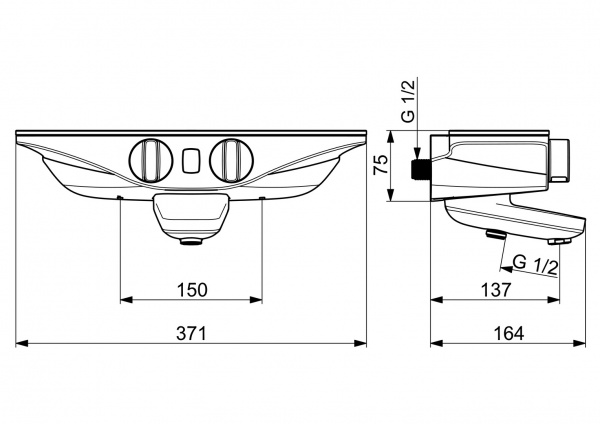 Смеситель для ванны/душа Oras Esteta 7542-11