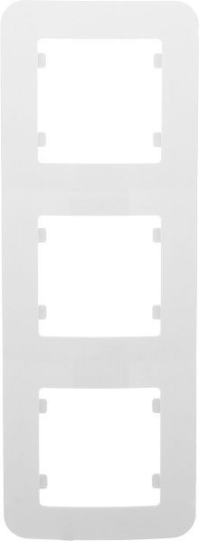 Рамка тримісна Makel Lillium Natural вертикальна білий