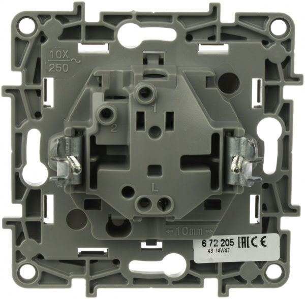 Переключатель проходной одноклавишный Legrand Etika без подсветки 10 А 230В IP20 белый 672205