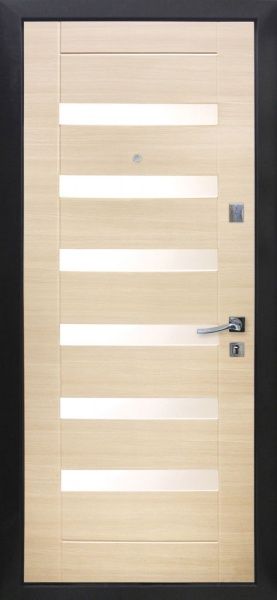 Дверь входная TM Riccardi Urban 2-B MS бетон темный / дуб latte line 2050х860мм правая