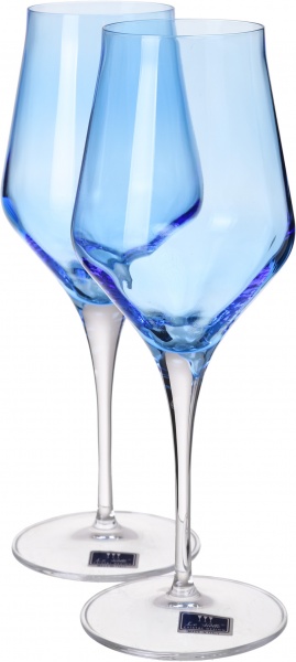Набор бокалов для вина Contessa Colore Blue 450 мл 6 шт. Vema 