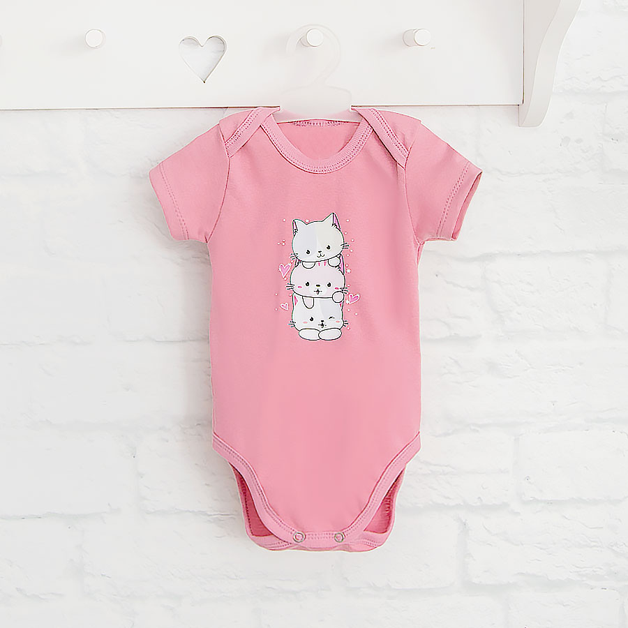 Боди детское для девочки Blanka Котики р.74-80 фиолетовый 110498