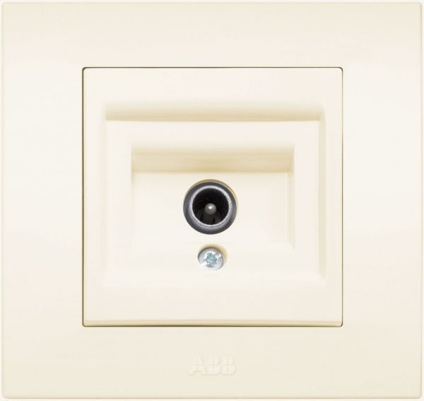 Розетка TV ABB Cosmo без сопротивления кремовый 619-010300-274