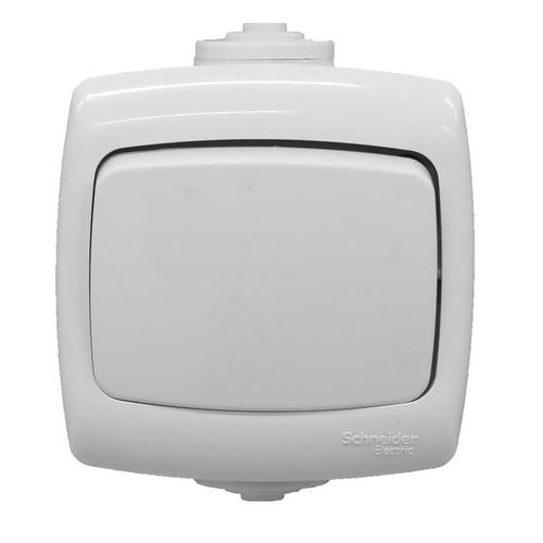 Вимикач одинарний прохідний Rondo VA66-102B-BI білий