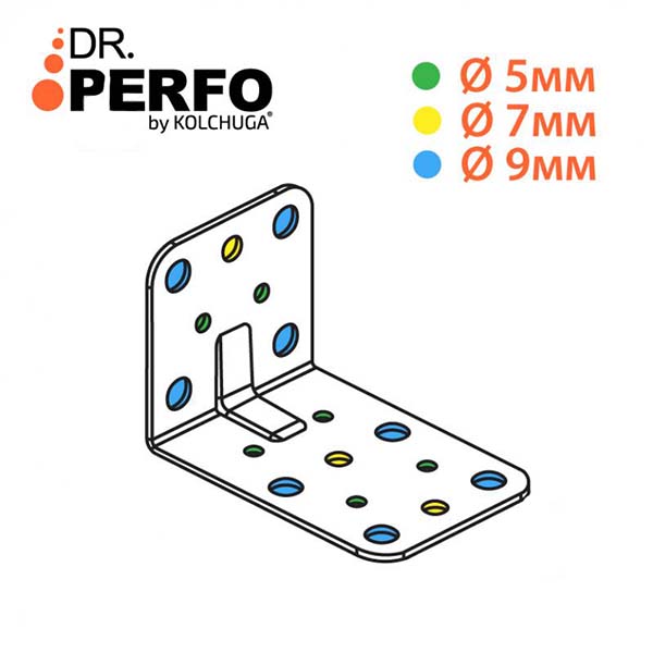 Кутник перфорований Kolchuga рівносторонній 90x90x60 мм 2,5 мм