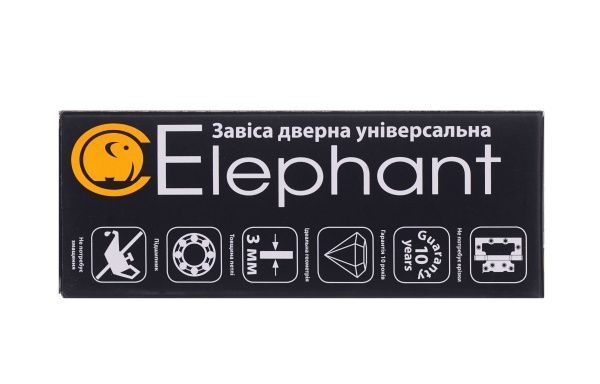 Петля Elephant ELEPH-FH-2BB4NB 100x100x75x3 мм матовий нікель універсальна 1 шт.