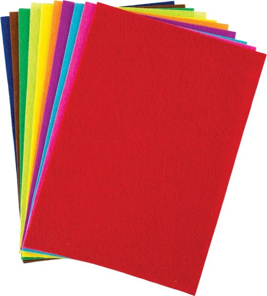 Набір фетру на клейкій основі А4 10 кольорів 170 г Centrum