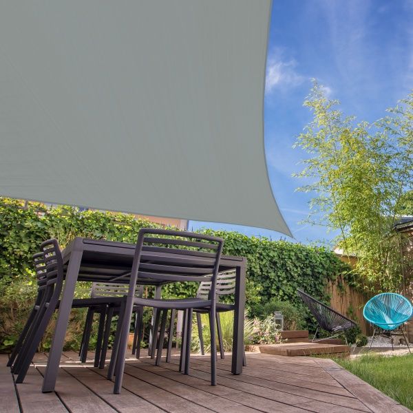 Тент-парус POLI квадрат полиэcтер 3,6x3,6 м 1 шт. серый 