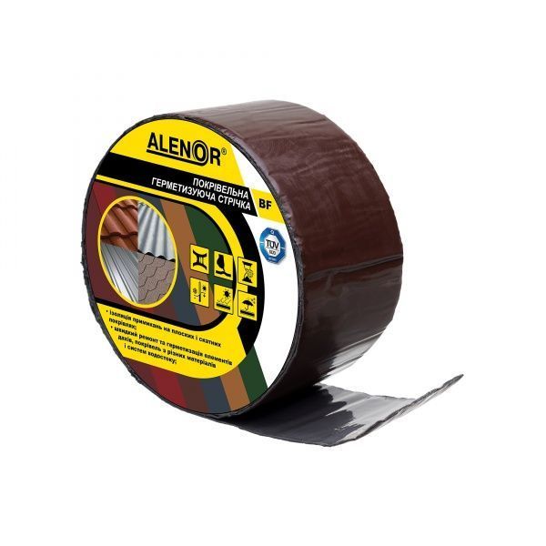 Лента герметизирующая Alenor BF бутиловая 75 мм x 3 м коричневая