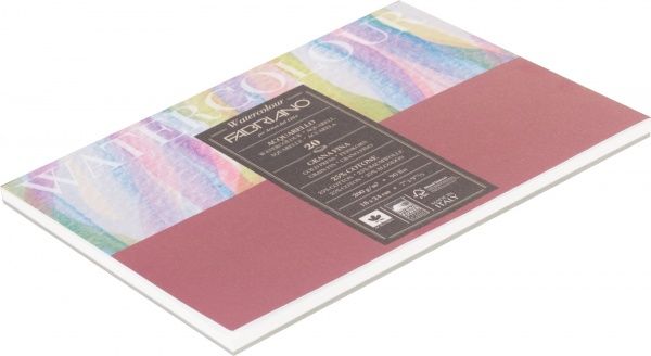 Склейка-блок для акварели Watercolor среднее зерно  A5 18х24 см 200 г/м² 20 листов Fabriano