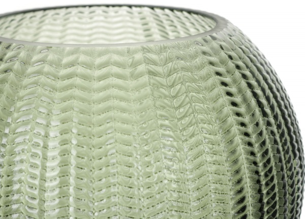 Ваза стеклянная Ball 12,5 см зеленая 