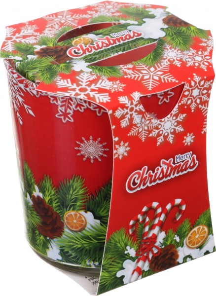 Свеча в стакане Admit ароматическая Candy Canes 1339 